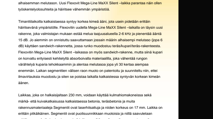 Uusi äänivaimennettu Flexovit-timanttilaikka
