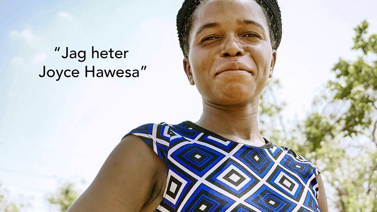 Joyce Hawesa, 29, är småskalig bomullsodlare i byn Mabele, Zambia.