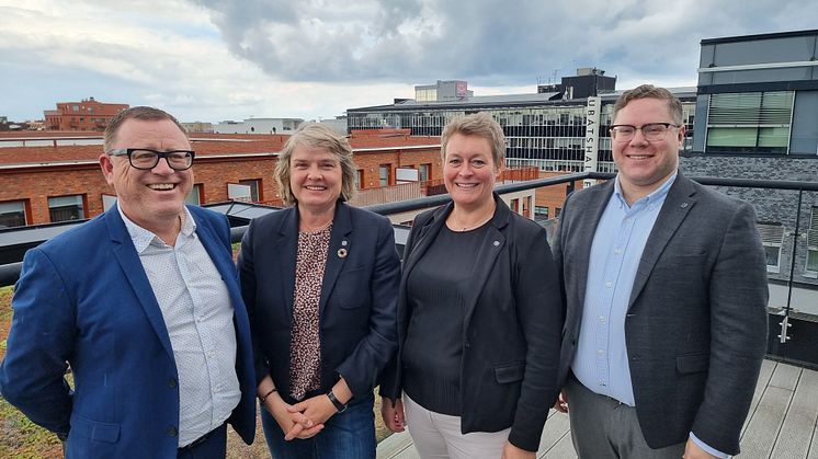 Patrik Holmberg, Birte Sandberg, Annette Linander och Linus Hannedahl.