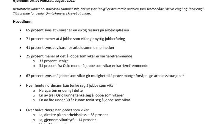 Vikarjobber gir ofte fast ansettelse