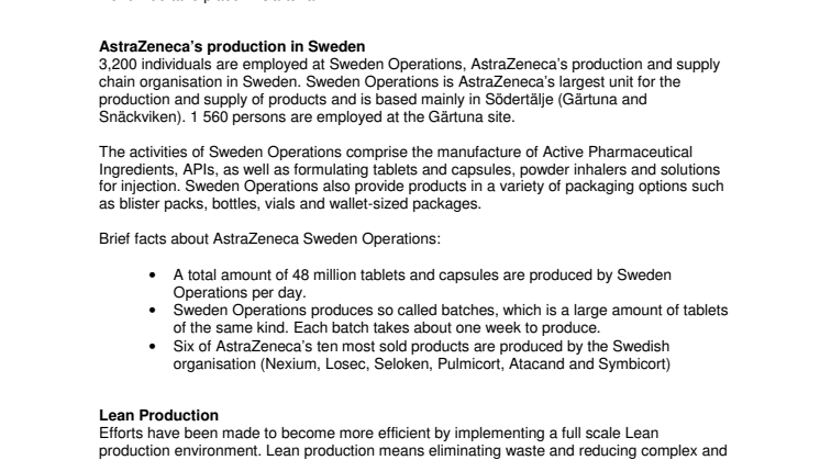 The Gärtuna Plant, Media backgrounder