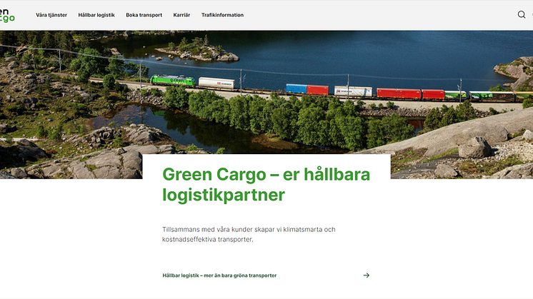 Green Cargos nya webbplats möter marknadens och kundernas behov