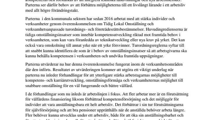 Förhandlingar om kompetensutveckling och omställning
