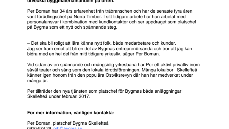 Nytt uppdrag för tung träprofil  