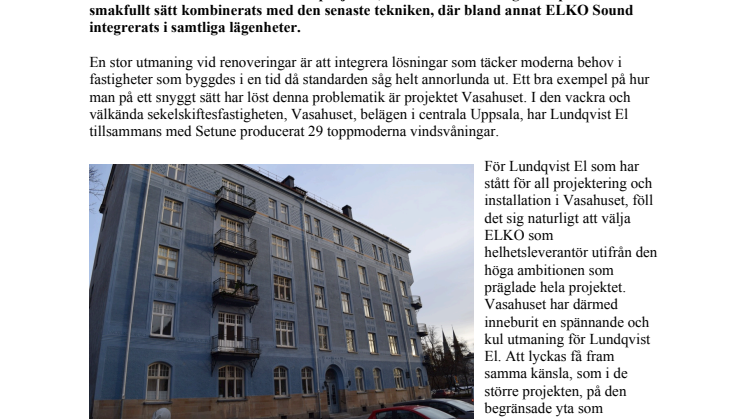 Modern teknik och sekelskifte i skön förening