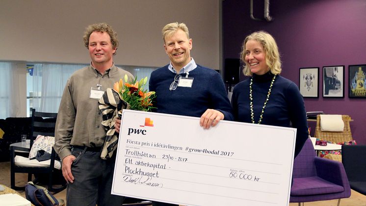 Plockhugget vann affärsidétävlingen Grow4bodal 2017. Torsdag den 22 november utses årets vinnare!