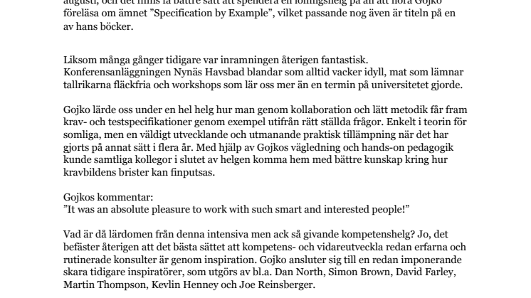 Kompetens genom inspiration visar sig återigen vara ett vinnande koncept!
