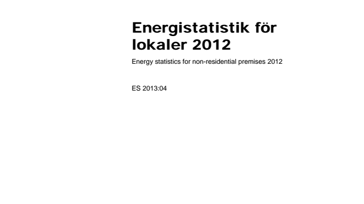  Energistatistik för lokaler
