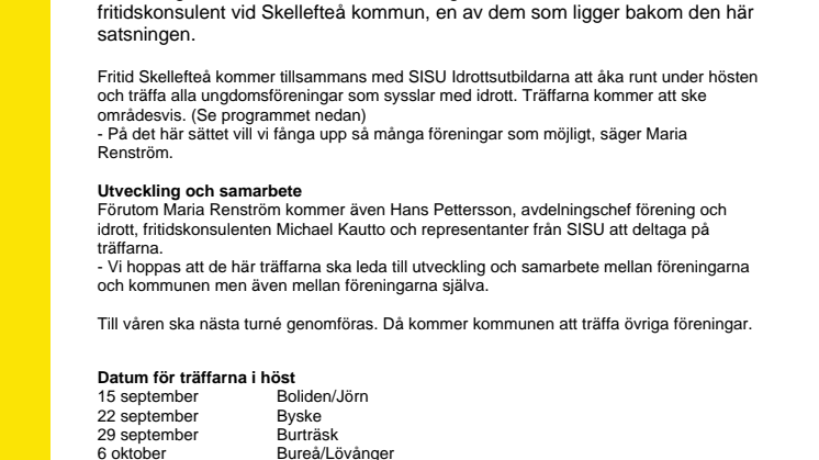 Första steget till ett föreningsråd i Skellefteå