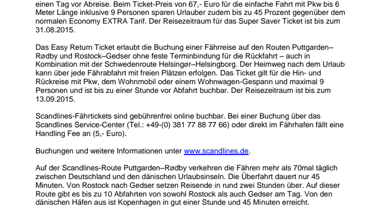 Neue Fährtickets für mehr Spontanität im Urlaub
