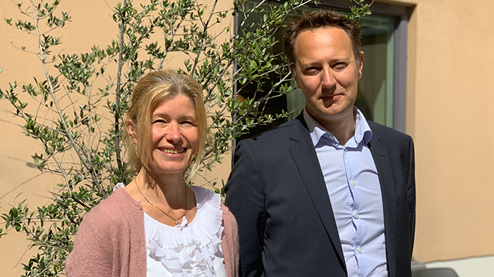 Malin Parkler, ordförande, och Marc Gailhardou, vice ordförande för LIF - de forskande läkemedelsföretagen.