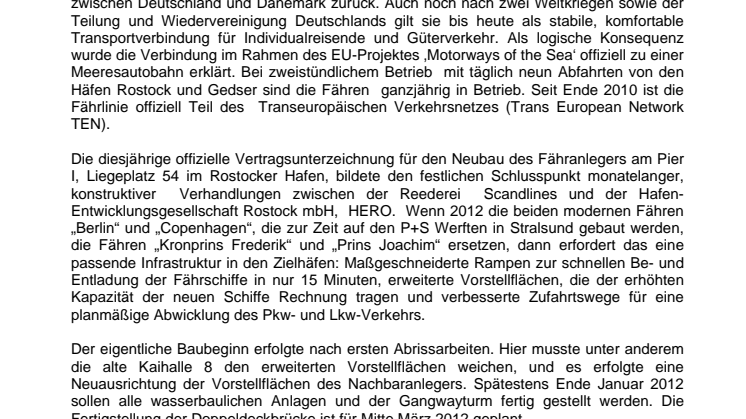 Scandlines und HERO bauen auf Tradition Zukunft 