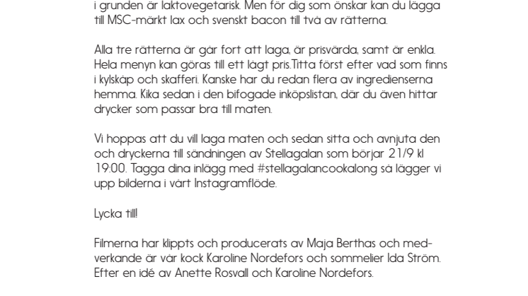 Inköpslista alla Cook-alongrecept