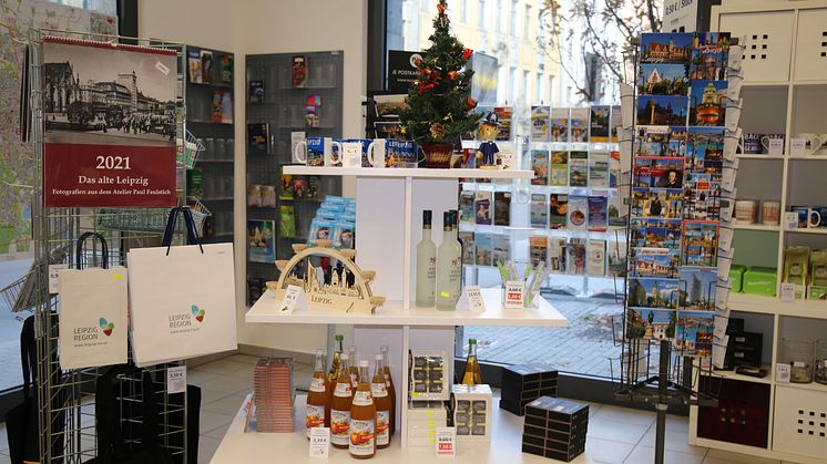 Souvenirs in der Tourist-Information Leipzig