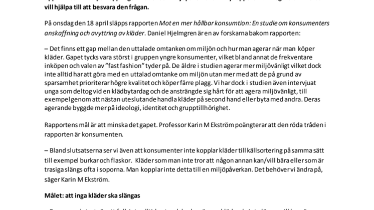 Hur kan vi minska klädberget? 