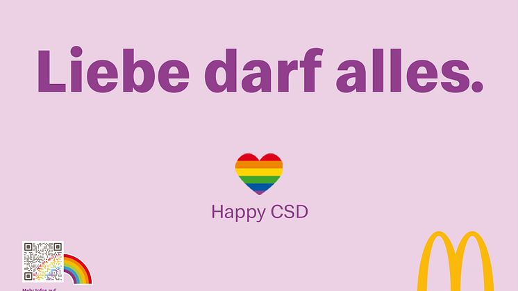 McDonald’s Deutschland feiert den Kölner Christoper Street Day und setzt mit neuem Spot ein Zeichen für gegenseitigen Respekt