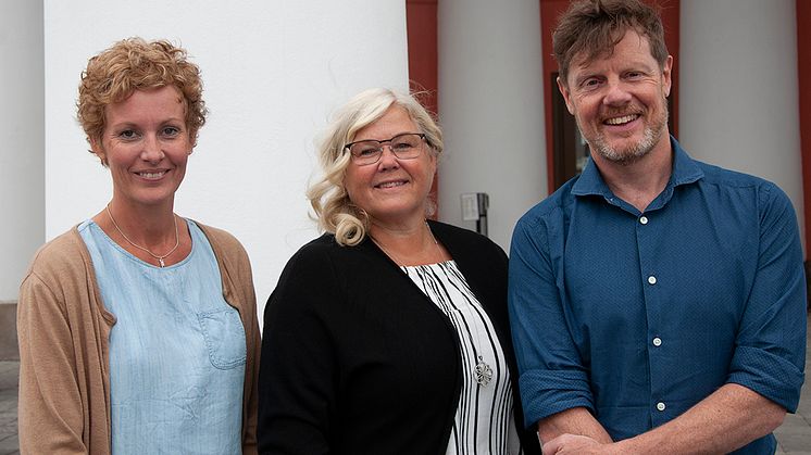 Härnösands kommundirektör Sofia Pettersson är mycket nöjd med rekryteringarna av HR-chefen Pernilla Unander, kommunikationschefen Tomas Wahlund och (ej med på bilden) ekonomichefen Lena Einarsson.