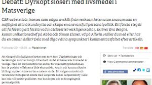 Abba manar branschen att ta ansvar för matslöseriet