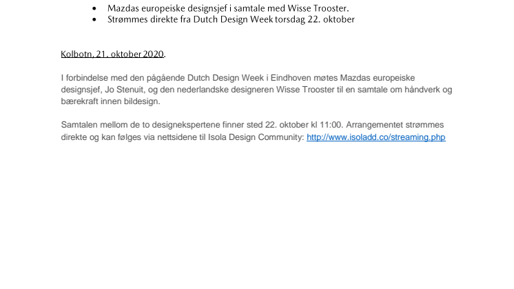 Design Talk: Wisse Trooster x Jo Stenuit