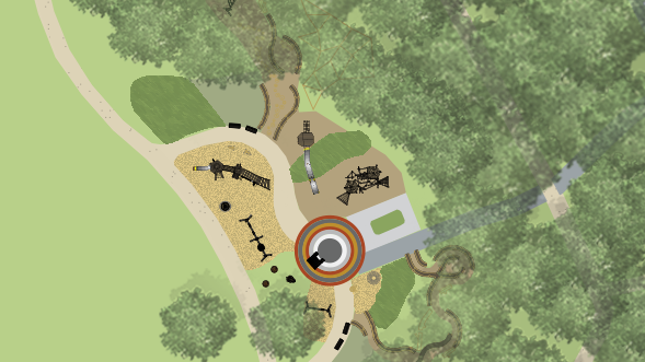 Illustration över lekplatsen
