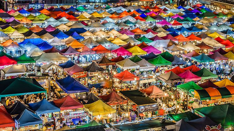 Night market in Bangkok, Thailand