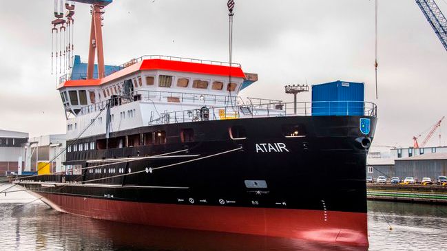 Die "Atair" ist durch den finnischen Konzern Gasum erstmals mit LNG bebunkert worden. (Foto: Bundesamt für Seeschifffahrt und Hydrographie)