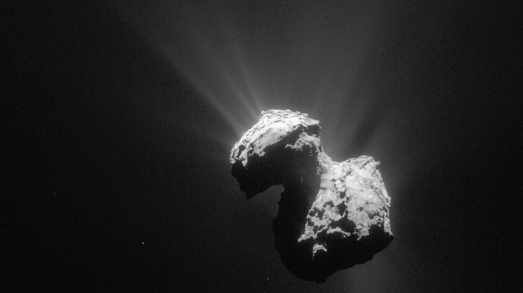 Rymdfarkosten Rosetta och kometen 67P närmar sig solen