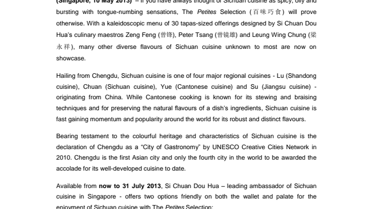 More to authentic Sichuan cuisine than spicy and numbing flavours