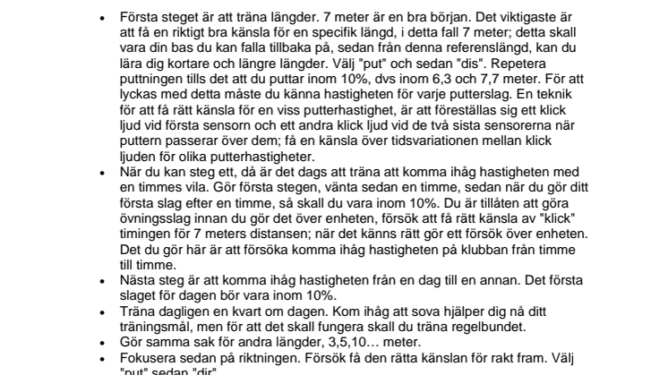 Träna med PutterPractise