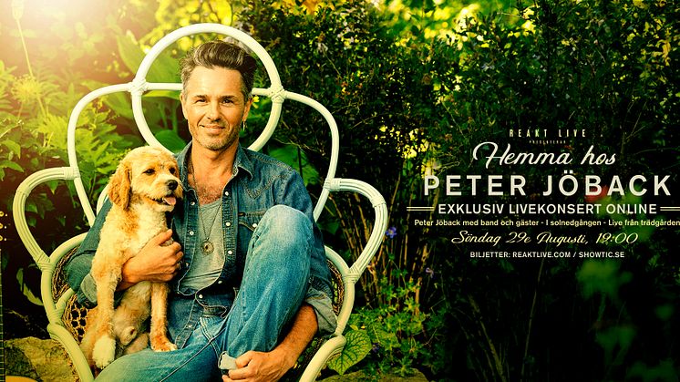 Peter Jöback - Exklusiv livekonsert online från Peters trädgård