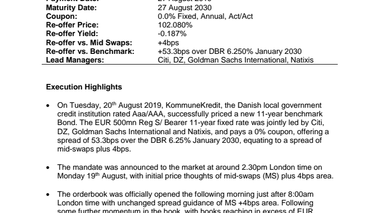 Press Points 11Y EUR Benchmark