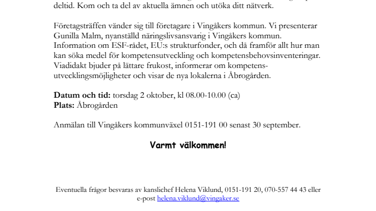 Frukostfralla på Åbrogården