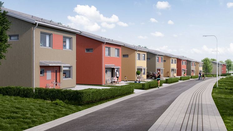 Kv Backnejlikan - 3D-bild av gatan
