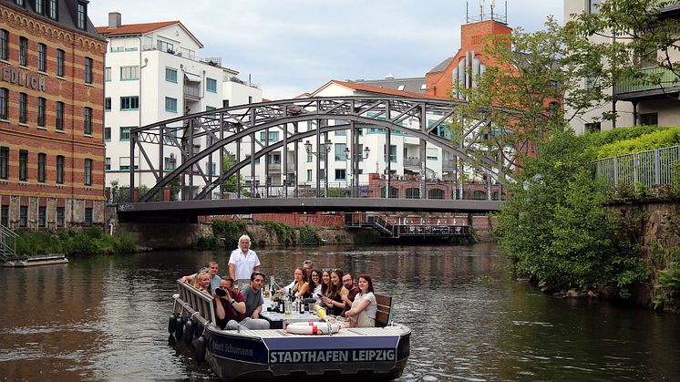 Die Könneritzbrücke über der Weißen Elster: ein touristisches Ausflugsziel - Foto: Andreas Schmidt 