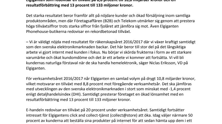 Elgiganten ökar omsättningen och stärker resultatet