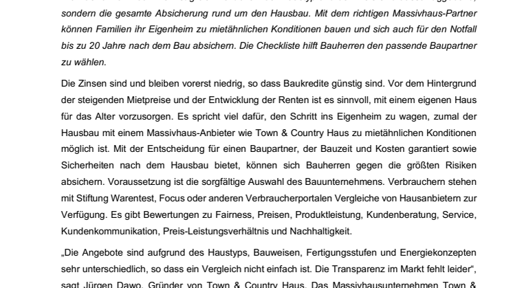 Checkliste Hausbau: Was bei der Wahl des Bauunternehmens beachtet werden sollte!