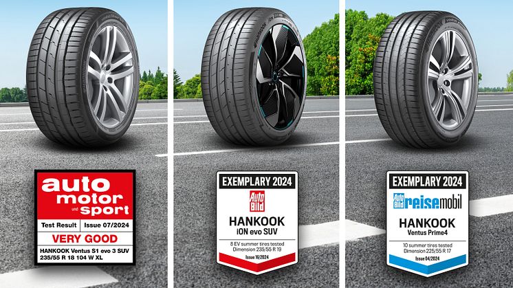 Toppbetyg för Hankooks elbils- och sommardäck 