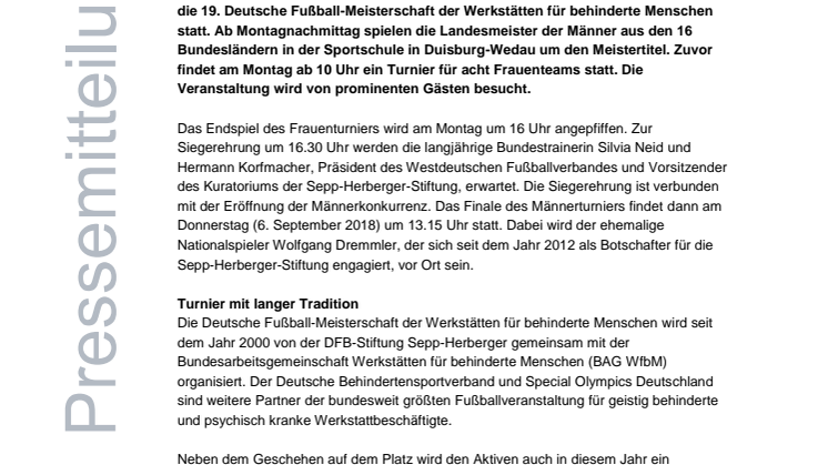 Deutscher Meister der Werkstätten für behinderte Menschen gesucht
