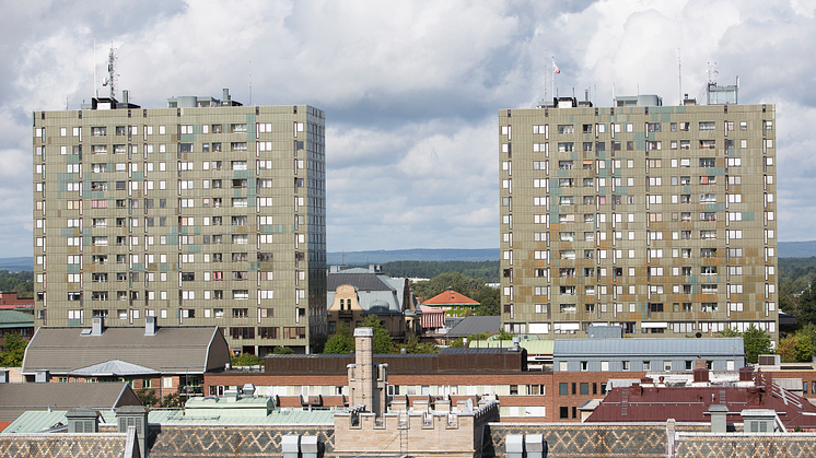 Vy över Krämarhusen, Örebro