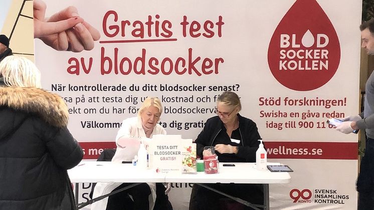 Gratis blodsockerkoll erbjuds på ett flertal platser under våren