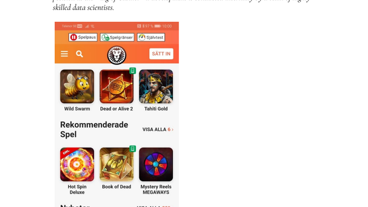 Casino-games recommendations by LeoVegas