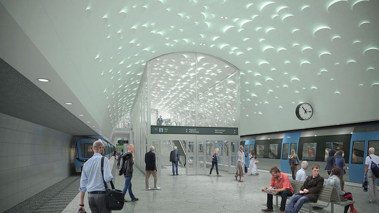 Den nya tunnelbanestationen i Hagalund