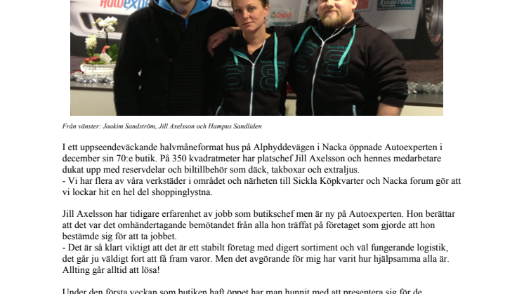 Hårdnande konkurrens i Nacka när Autoexperten öppnar ny butik
