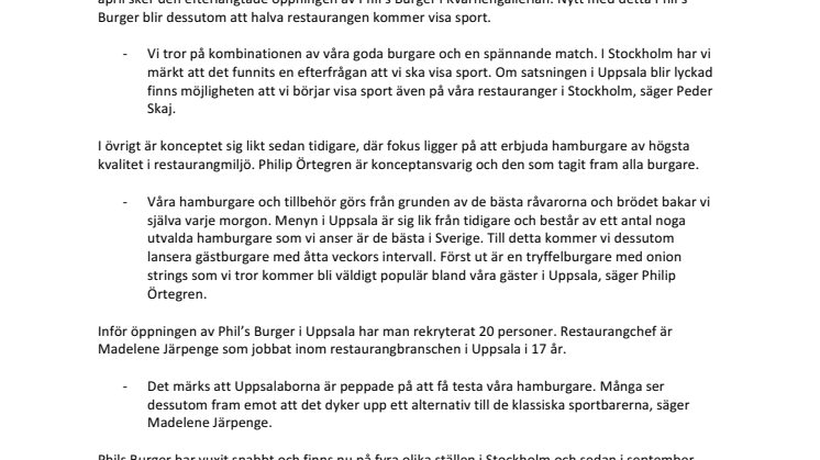 Äntligen får Uppsalaborna njuta av burgare från Phil’s Burger