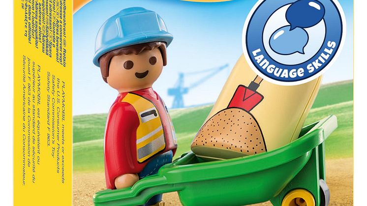 Bauarbeiter mit Schubkarre (70409) von PLAYMOBIL 1.2.3
