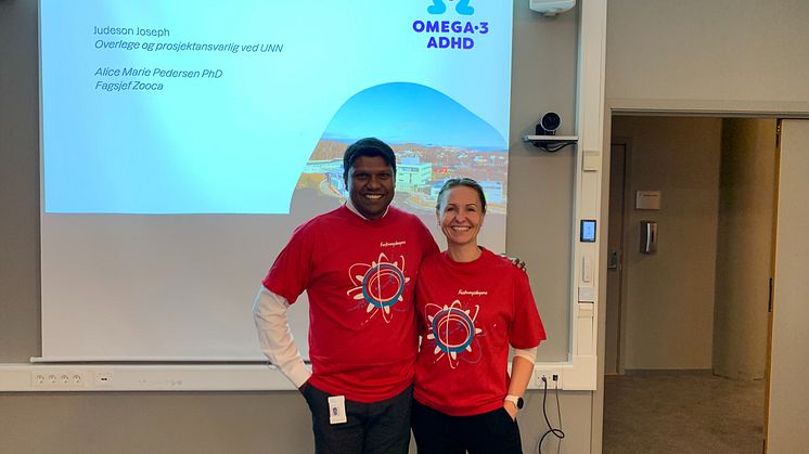 Foto av Matthias Runarsson. Judeson Joseph overlege og forsker ved BUP og Alice Marie Pedersen Head of Science Human Health&Nutrition