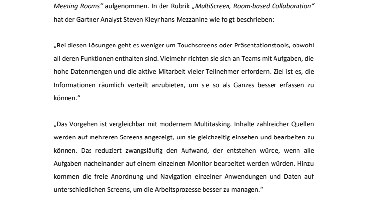 Mezzanine von Oblong in Gartner Forschungsbericht aufgenommen