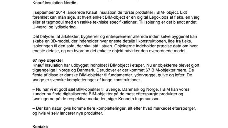 Knauf Insulation i BIMobject – en succes i vækst 