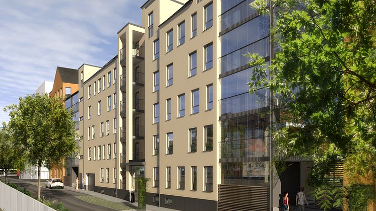 Brf Lokstallet ligger centralt i Växjö.