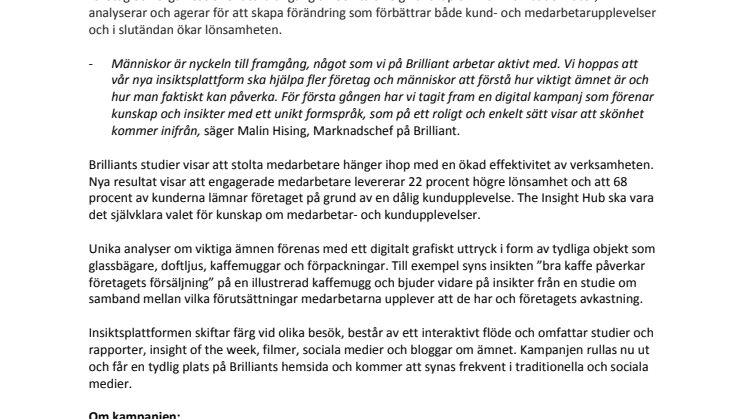 Brilliant lanserar ny kampanj för bättre affärer